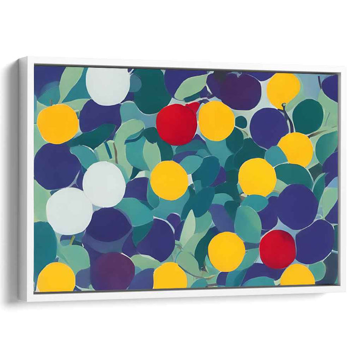 Spectral Whirl of Hues: Abstract Colorful Circles Canvas Art Print