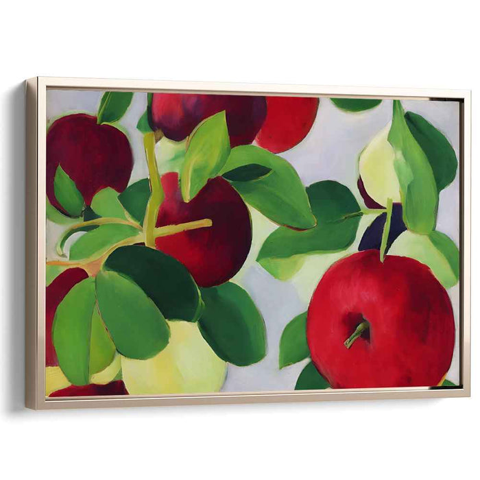 Ripe Bounty: Vibrant Apples and Pears Canvas Art Print