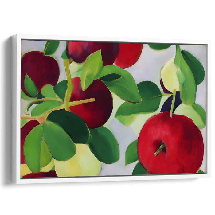 Ripe Bounty: Vibrant Apples and Pears Canvas Art Print