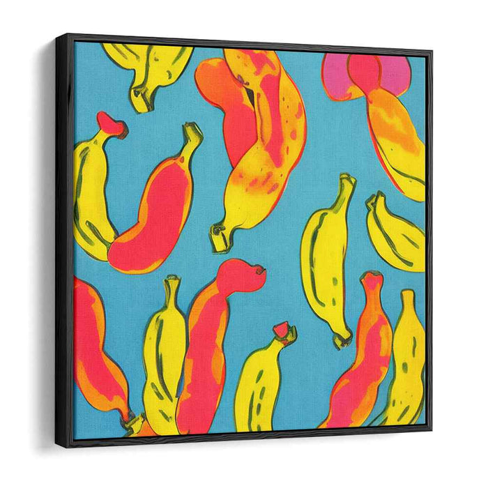 Island Beat Mix: Vibrant Banana and Papaya Pop Art Canvas