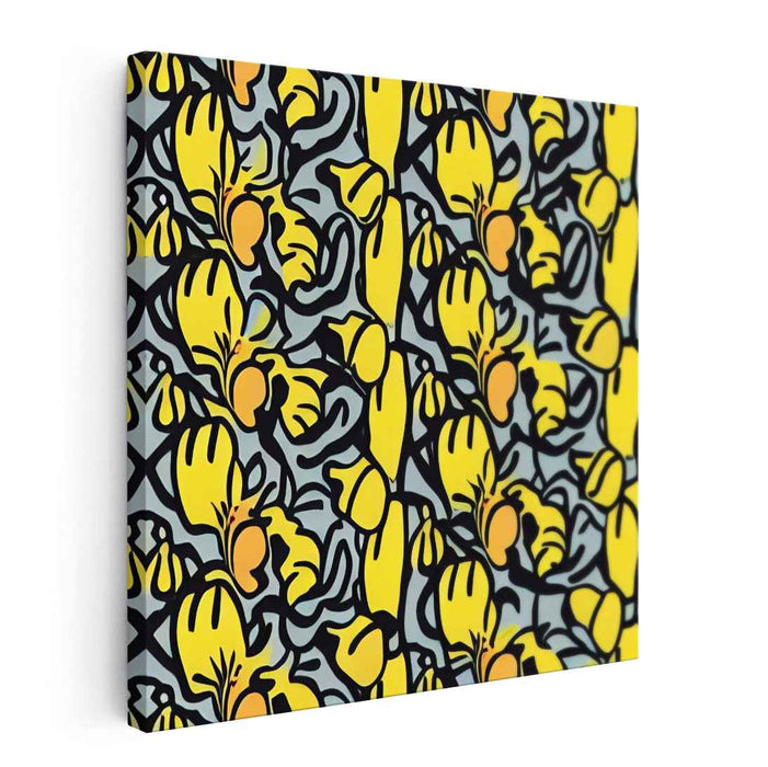 Whispers in Blooming Gardens: Art Nouveau Floral Canvas Art Print