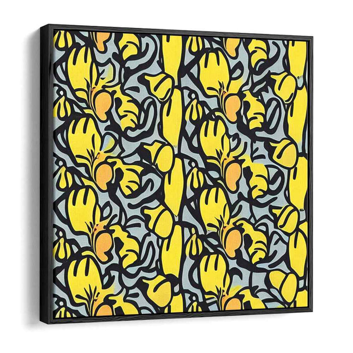 Whispers in Blooming Gardens: Art Nouveau Floral Canvas Art Print