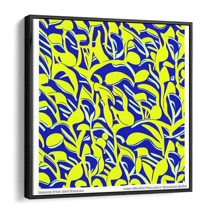 Color Melange: Abstract Blue and Yellow Canvas Art Print