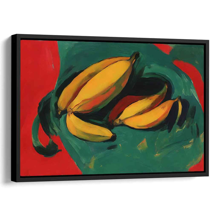 Arcane Mirrors: Expressionist Banana Still Life Canvas Art