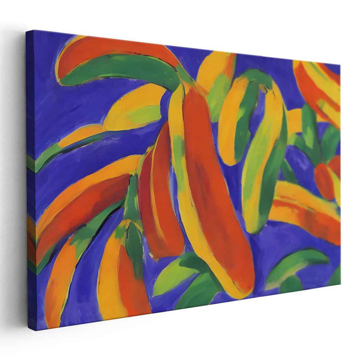Lush Melody Canopy: Lush Fauvist Color Play Canvas Art Print