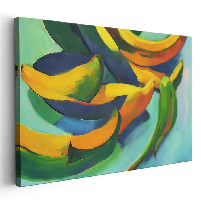 Vivid Palette Vase Study: Abstract Colorful Still Life Canvas Art Print