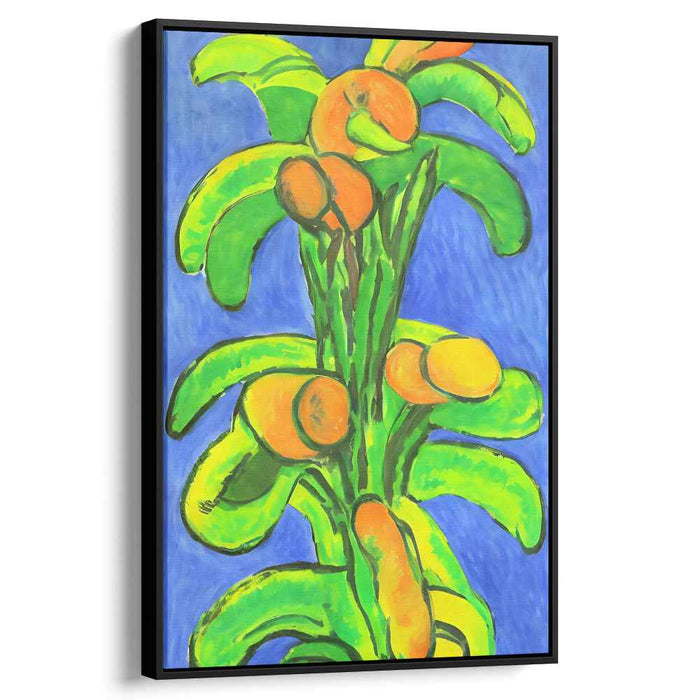 Tropical Sunshine Groove: Vibrant Banana Tree Canvas Art