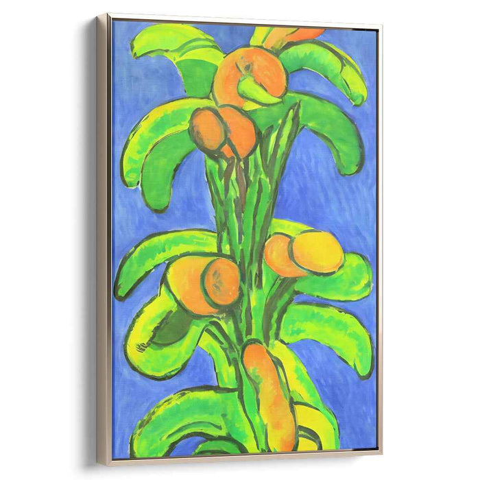 Tropical Sunshine Groove: Vibrant Banana Tree Canvas Art