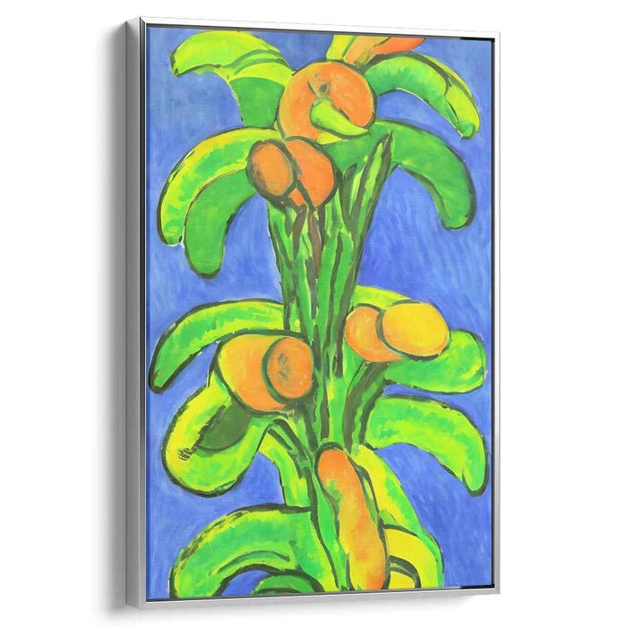 Tropical Sunshine Groove: Vibrant Banana Tree Canvas Art