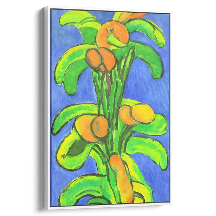 Tropical Sunshine Groove: Vibrant Banana Tree Canvas Art