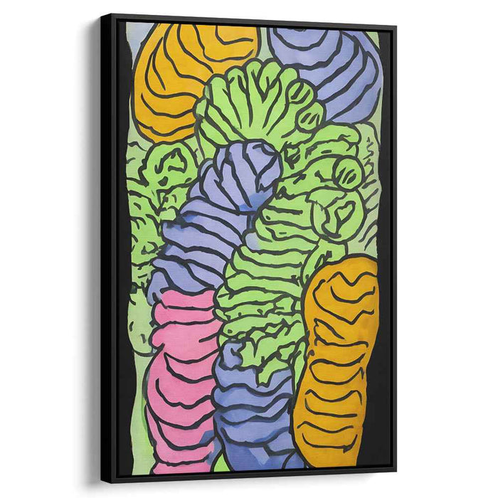Vibrant Organic Whirls: Abstract Expressionist Colorful Canvas Art