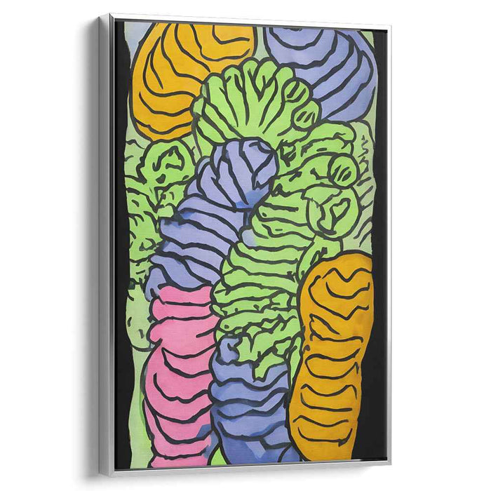 Vibrant Organic Whirls: Abstract Expressionist Colorful Canvas Art