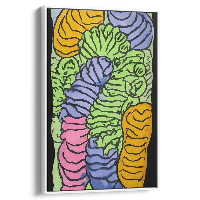Vibrant Organic Whirls: Abstract Expressionist Colorful Canvas Art