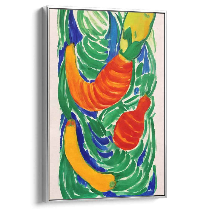 Tangy Tango Composition: Vivid Expressionist Fruit Dance Canvas Art Print