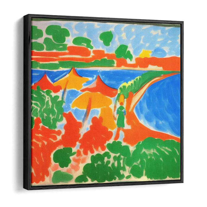 Coastal Palette Harmony: Colorful Coastal Landscape Canvas Art