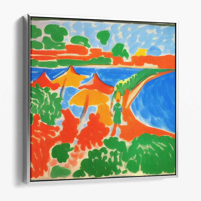 Coastal Palette Harmony: Colorful Coastal Landscape Canvas Art