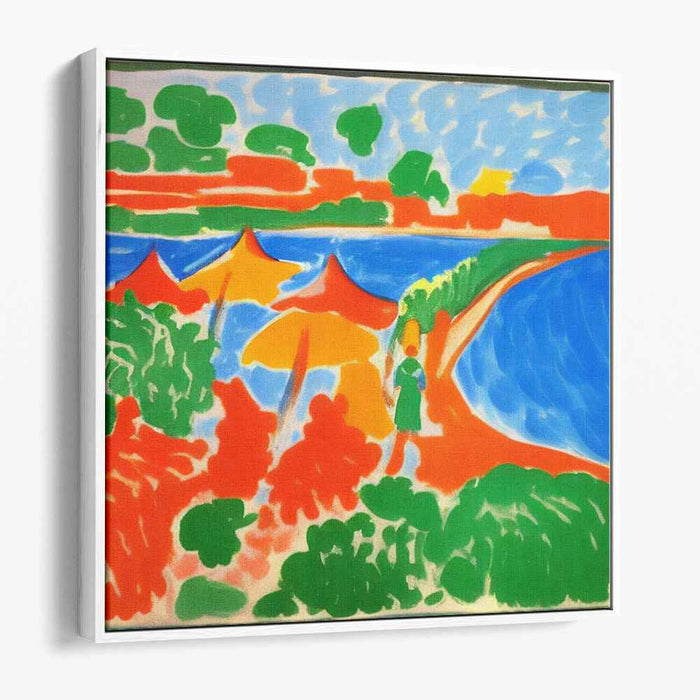 Coastal Palette Harmony: Colorful Coastal Landscape Canvas Art