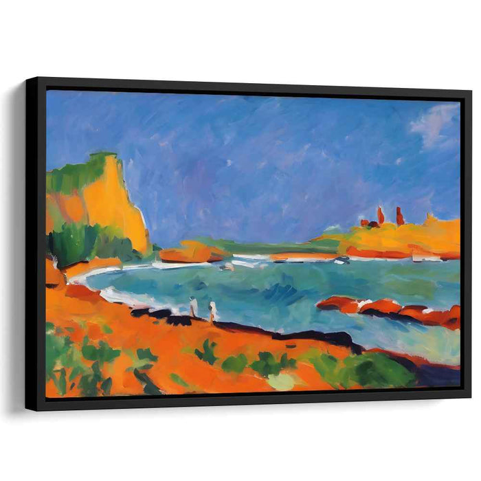 Vibrant Waves Unleashed: A Fauvist Interpretation of Seaside Serenity