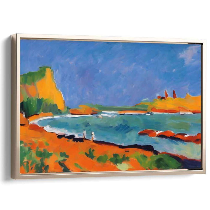 Vibrant Waves Unleashed: A Fauvist Interpretation of Seaside Serenity