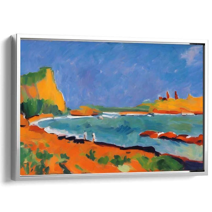 Vibrant Waves Unleashed: A Fauvist Interpretation of Seaside Serenity