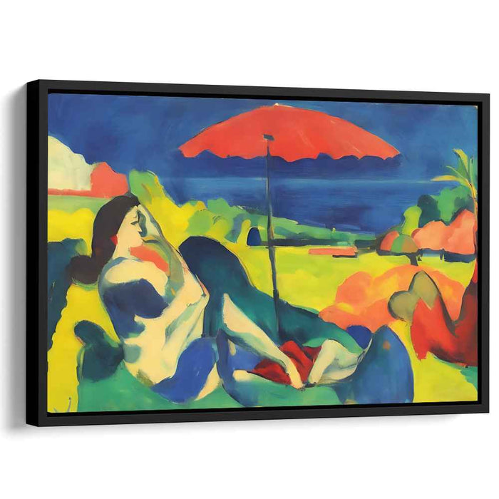 Serene Beach Day: Fauvist Leisure Under the Sun