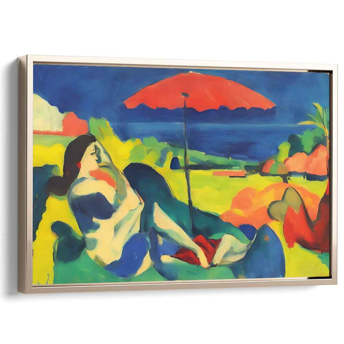 Serene Beach Day: Fauvist Leisure Under the Sun