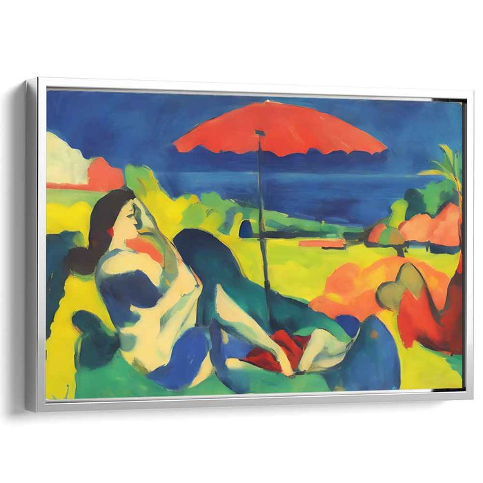 Serene Beach Day: Fauvist Leisure Under the Sun