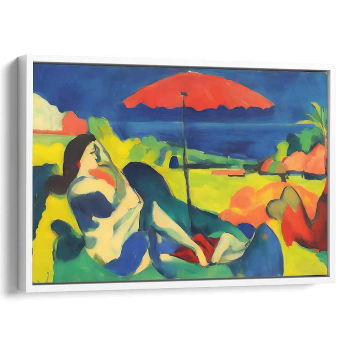 Serene Beach Day: Fauvist Leisure Under the Sun
