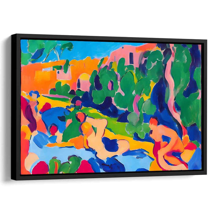 Vibrant Reverie: Fauvist Landscape with Figures