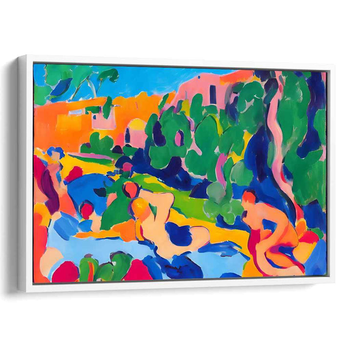 Vibrant Reverie: Fauvist Landscape with Figures
