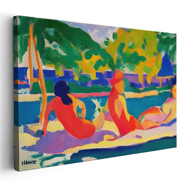 Serene Riviera: Vivid Summer Leisure by the Water