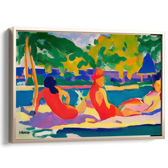 Serene Riviera: Vivid Summer Leisure by the Water