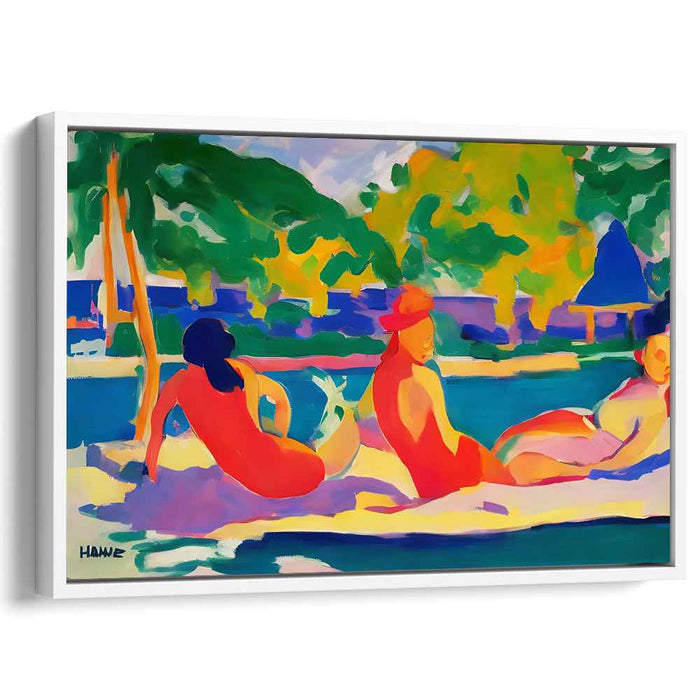 Serene Riviera: Vivid Summer Leisure by the Water