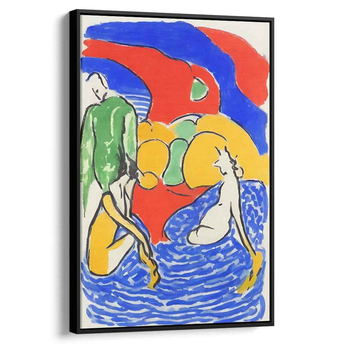 Vibrant Interactions: Fauvist Inspired Abstract Canvas Art Print