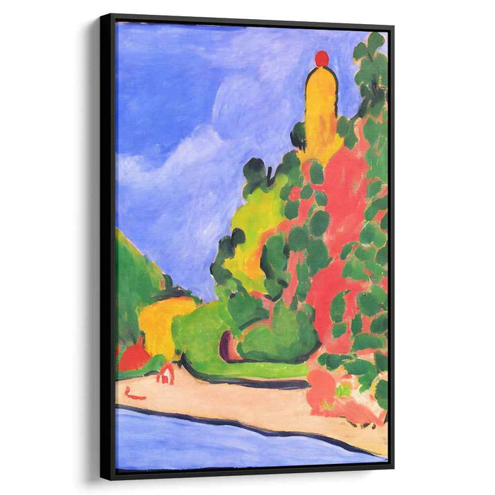 Sunset on Riviera: Fauvist Mediterranean Landscape Canvas Art Print