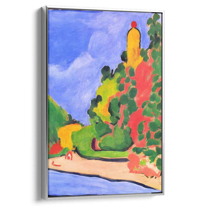 Sunset on Riviera: Fauvist Mediterranean Landscape Canvas Art Print