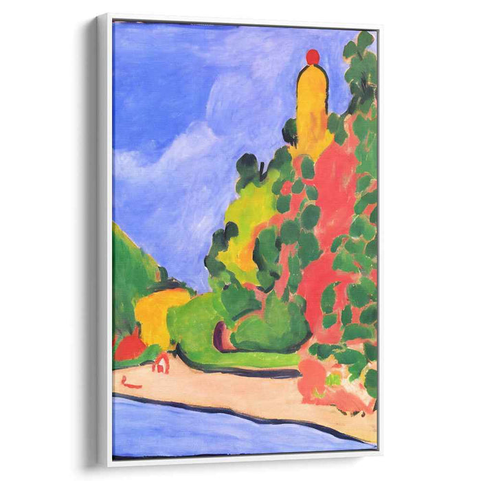 Sunset on Riviera: Fauvist Mediterranean Landscape Canvas Art Print
