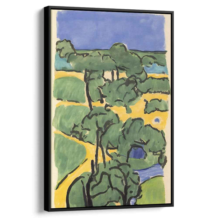 Green Horizon: Lush Greenery and Blue Skies Canvas Art Print