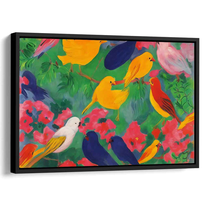 Plumage Fantasia: Fauvist Colorful Bird Canvas Art Print