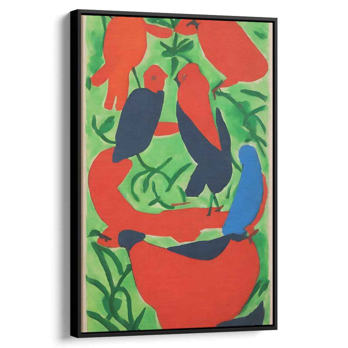 Vibrant Bird Symphony: Abstract Avian Canvas Art Print