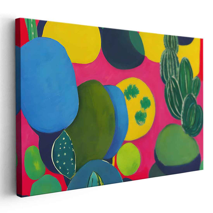 Vivid Chroma Blaze: Bold Abstract Colorful Canvas Art Print
