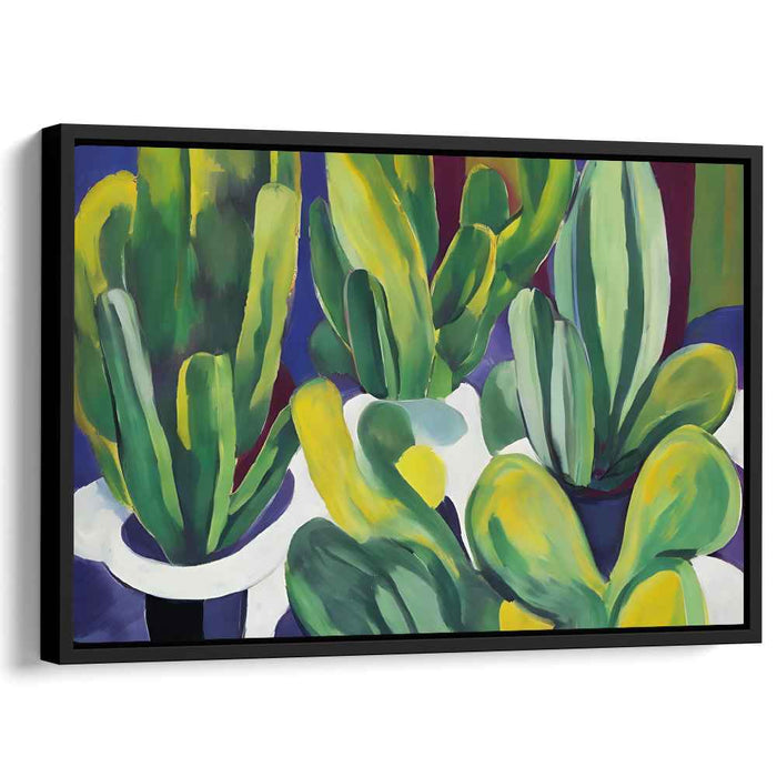 Desert Glow Collection: Luminous Cactus Collection Canvas Art Print