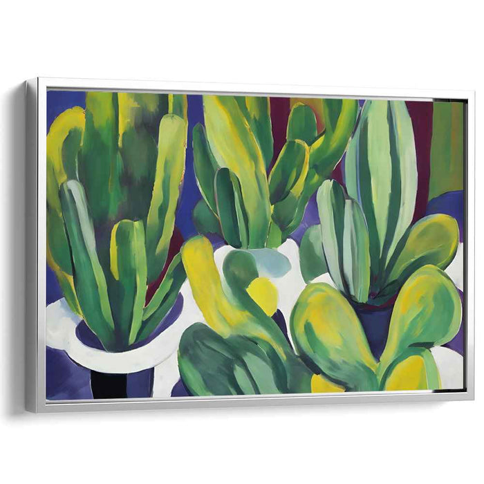 Desert Glow Collection: Luminous Cactus Collection Canvas Art Print