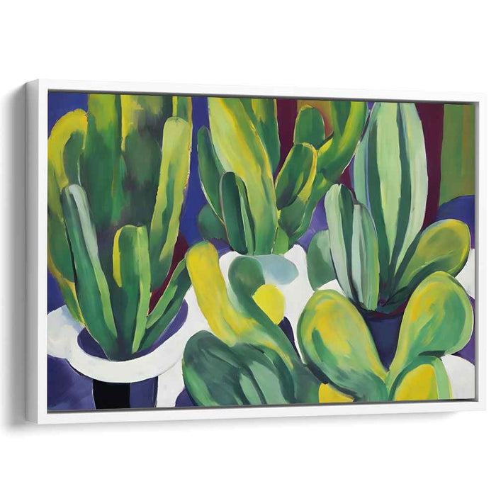 Desert Glow Collection: Luminous Cactus Collection Canvas Art Print