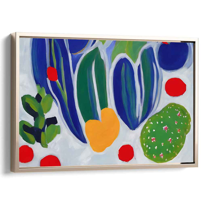 Vivid Velocity: Bold Colors and Dynamic Forms Canvas Art Print