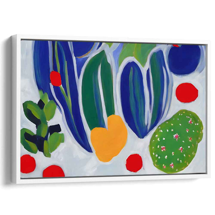 Vivid Velocity: Bold Colors and Dynamic Forms Canvas Art Print