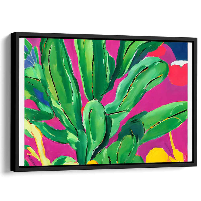 Urban Foliage Illusion: Modern Botanical Canvas Art Print