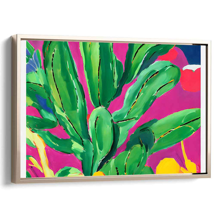 Urban Foliage Illusion: Modern Botanical Canvas Art Print