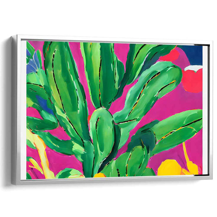 Urban Foliage Illusion: Modern Botanical Canvas Art Print