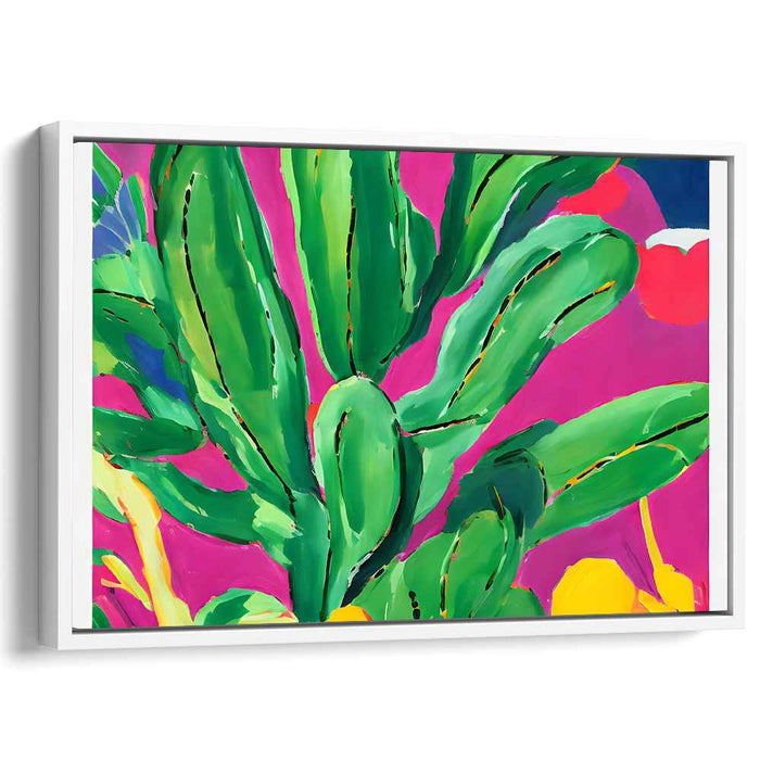 Urban Foliage Illusion: Modern Botanical Canvas Art Print